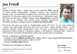 Jan Friedl - webdev.fit.cvut.cz