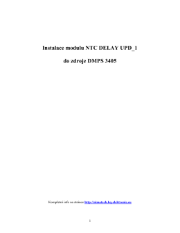 Instalace modulu NTC DELAY UPD_1 do zdroje DMPS 3405