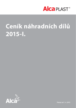 Ceník náhradních dílů 2015-I.