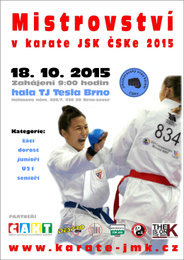 Oprava – Propozice Mistrovství v karate JSK ČSKe 2015