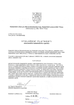 VYHL&Aacute;&Scaron;EN&Iacute; PLATNOSTI