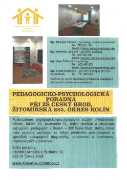 Mgr. Mark&eacute;ta Fialov&aacute;- psycholog, vedouci pracovi&scaron;tě