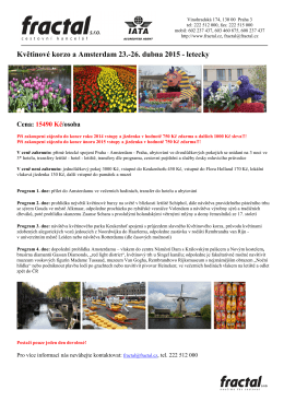 Květinové korzo a Amsterdam 23.-26. dubna 2015