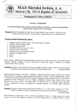 Zápis z PV 26.2.2015