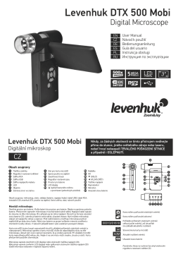 Návod k použití: Digitální mikroskop Levenhuk DTX 500 Mobi
