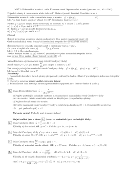 MAT 5: Diferenciálnı rovnice 1. rádu. Existence rešenı