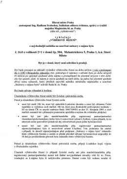 Hlavn&iacute; město Praha zastoupen&eacute; Ing. Radkem Svobodou, ředitelem