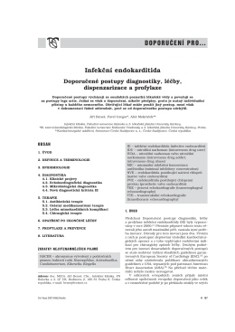 Infekční endokarditida - Česká kardiologická společnost