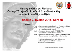 neděle 3. května 2015 Skrbeň