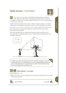 Výška stromu /Tree Height - Co je GLOBE