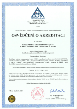 podle ČSN EN ISO/IEC 17021 - Bureau Veritas Czech Republic