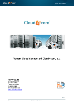 Veeam Cloud Connect od Cloud4com, a.s.