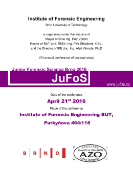 Institute of Forensic Engineering April 21st 2016