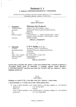 Dodatek č. l č. Smlouvy 2015/0221/OZI.DTP (č. 7/3224/2015)