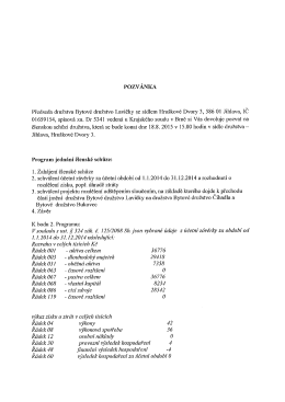 Pozvánka na členskou schůzi BD Lavičky