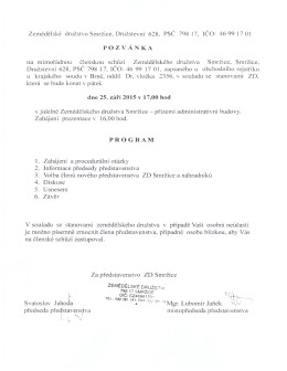 pozvánka na členskou schůzi na 25.9.2015 – sken s podpisy