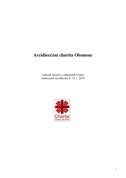 Adresář Charit v PDF - Arcidiecézní charita Olomouc