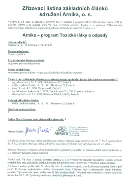 Zřizovací listina základních článků