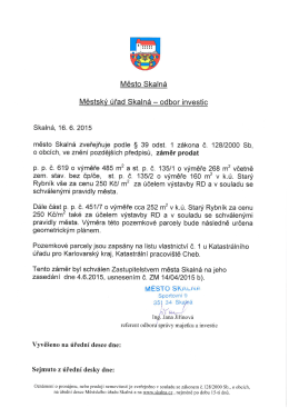 záměr prodeje - Úřední deska