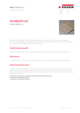 160. EGGER Lamin&aacute;t XL (česky/PDF)