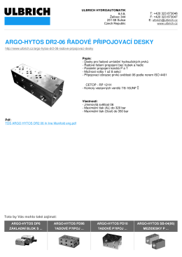 argo-hytos dr2-06 řadové připojovací desky
