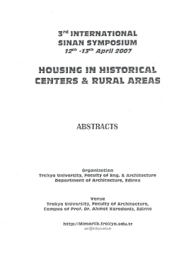 Geology and Alteration of Building Stones Using Conventional Architecture in the Kırklareli-Vize Region