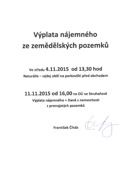 ze zemědělských pozemků