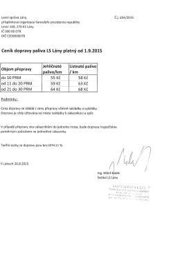 LSL cen&iacute;k dopravy paliva
