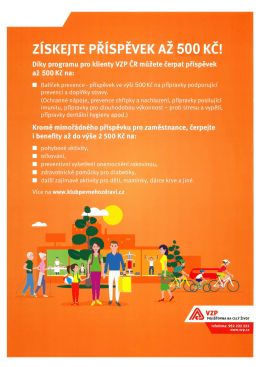 Z&Iacute;SKEJTE PŘ&Iacute;SPĚVEK AŽ 500 KČ!