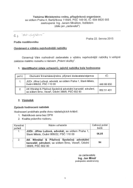 vítěz - Tiskárna Ministerstva vnitra