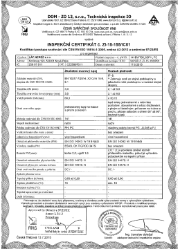 Certifik&aacute;t - L&Aacute;F NEREZ sro