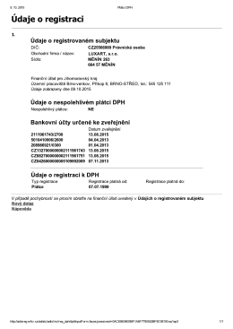 Plátci DPH - LUXART, sro