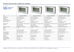 Přehled LCD-terminálů s dotykovým displejem - GMC
