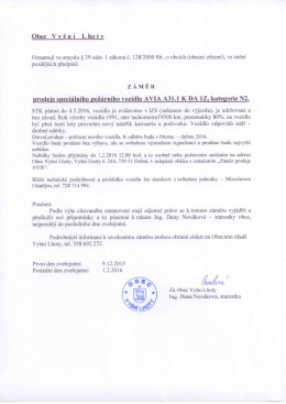 ZÁMĚR - Obec Vyšní Lhoty