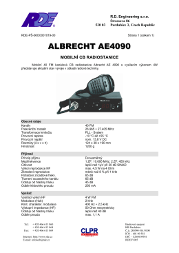 ALBRECHT AE4090 - R.D.Engineering s.r.o.