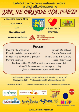 Pozvánka na přednáškové odpoledne