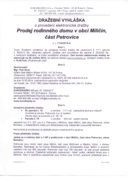 DRAŽEBN&Iacute; VYHL&Aacute;&Scaron;KA