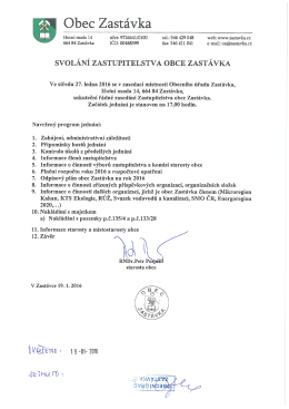 &copy; Obec Zast&aacute;vka