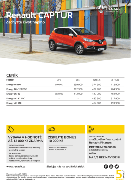 Ceník - Renault