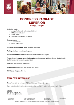 CONGRESS PACKAGE SUPERIOR 2 days / 1 night