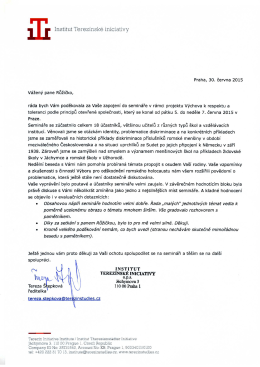 cel&yacute; text děkovn&eacute;ho dopisu