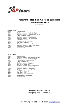 Program – Red Bull Air Race Spielberg 05.09.