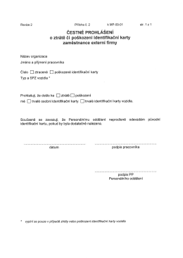 ČESTN&Eacute; PROHL&Aacute;&Scaron;EN&Iacute;