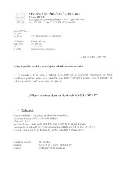 výzva k podání nabídky - Vězeňská služba České republiky