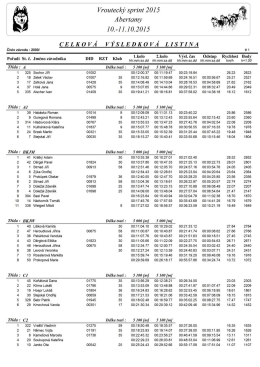 Vroutecký sprint 2015 v Abertamech