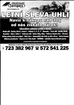 Letn&iacute; sleva uhl&iacute;