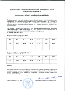 ` Z&aacute;kladn&iacute; &Scaron;kola a Mateřsk&aacute; &scaron;kola B&iacute;lovec, Komensk&eacute;ho 701/3