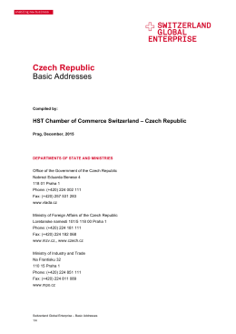 Czech Republic - Switzerland Global Enterprise
