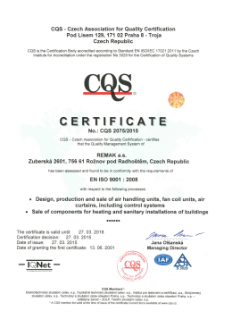 CQS - Czech Association for Quality Certification Pod Lisem 129
