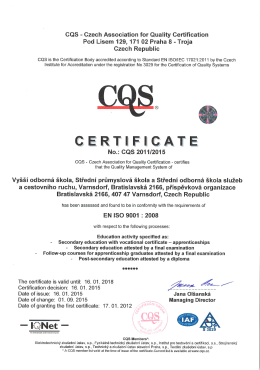 CQS - Czech Association for Quality Certification